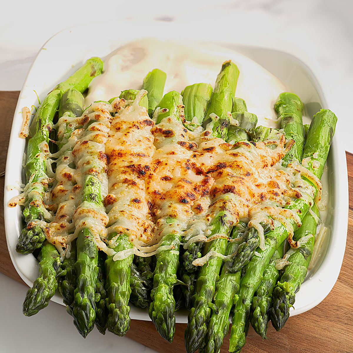 Oven-baked asparagus gratin | Appetizer recipe