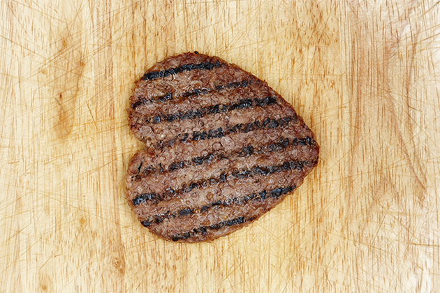 Boulette de boeuf en forme de cœur