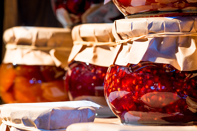 Pots de confiture décorés