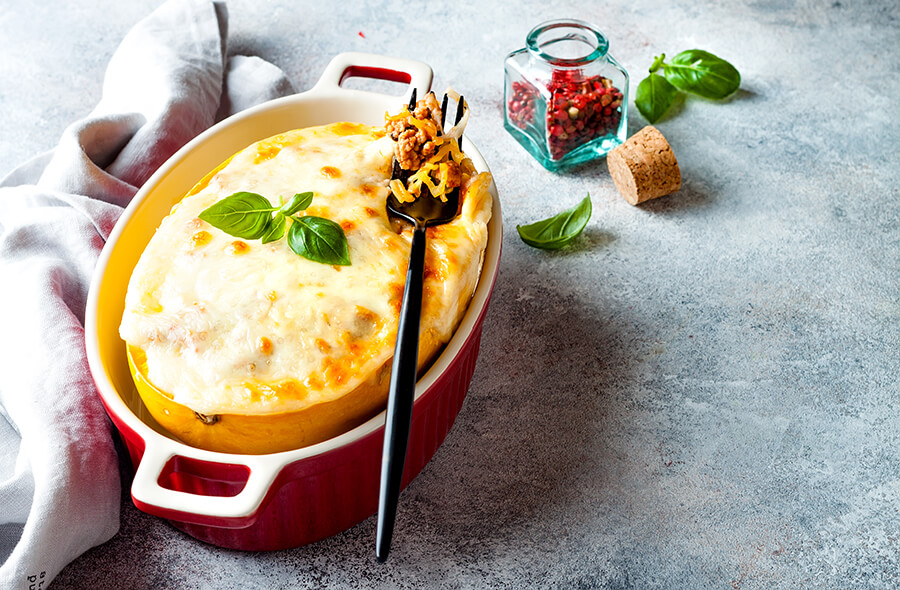 Cuisiner une courge d’hiver dans une recette de courge spaghetti gratinée