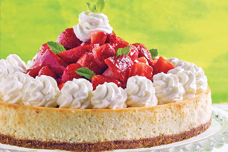 Gâteau au fromage style New York aux fraises du Québec