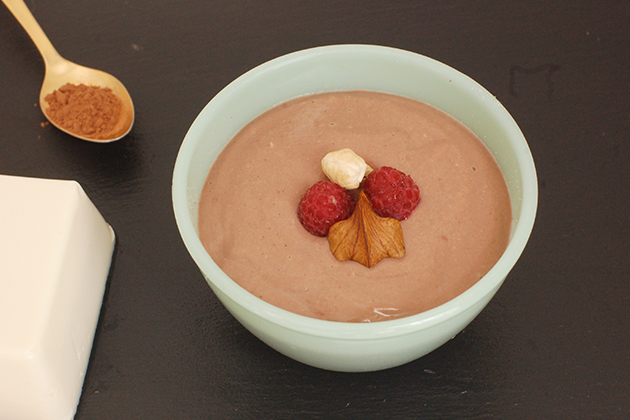 Verrine de mousse au chocolat avec tofu