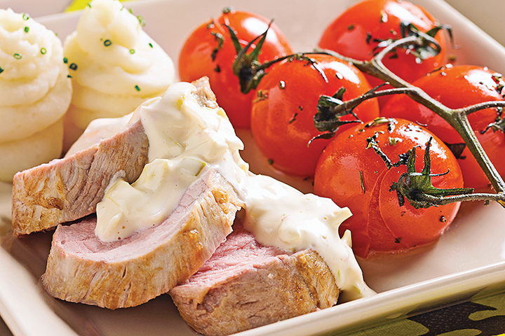 Recette de souper de semaine : des filets de porc avec une sauce au poireau et à la moutarde