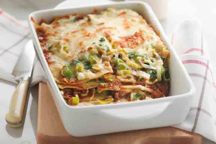 Leeks lasagna