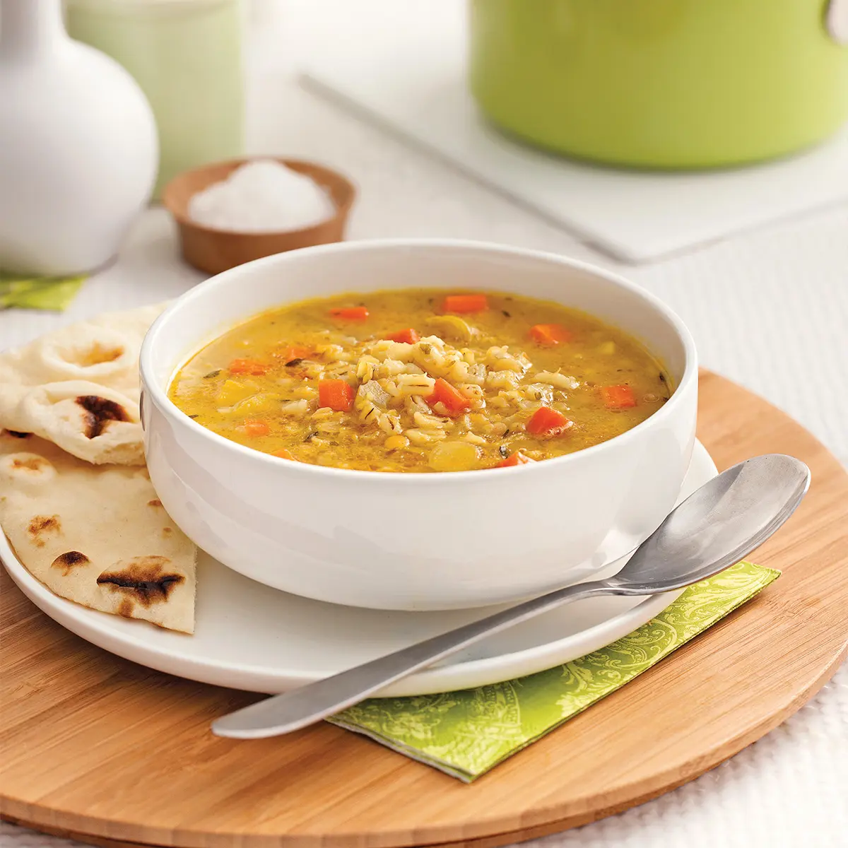 Indian-style barley and lentil soup