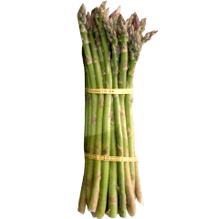 Thin asparagus size #3, 5 mm (3/16 in.) to 10 mm (1/2 in.) of diameter, in boxes of 20 lb (9.07 kg)