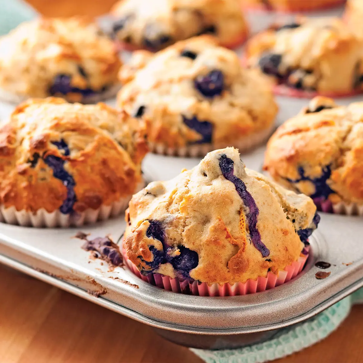 Blueberry and orange muffins
