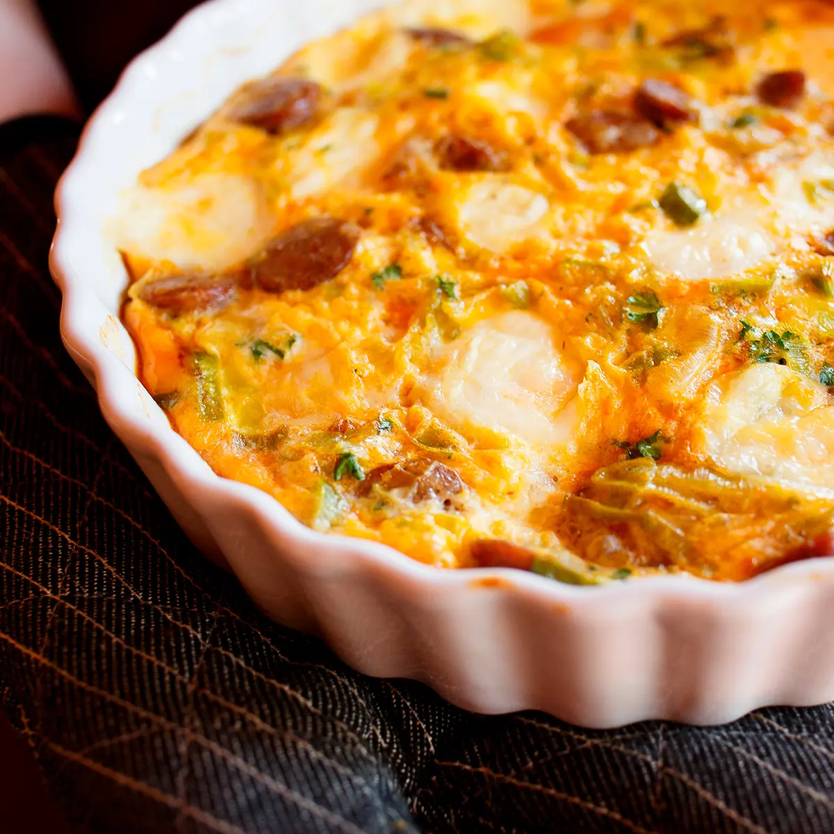 Sausage and leek frittata