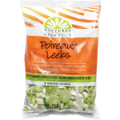 Package of 250 g sliced leeks