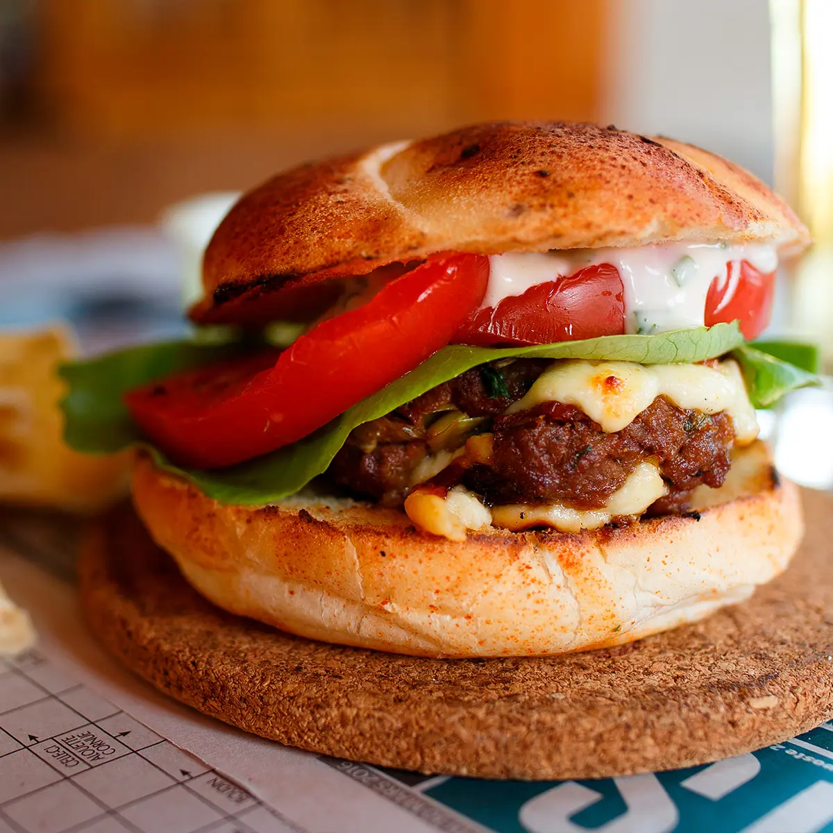 Burgers de bœuf aux poireaux et sauce au whisky