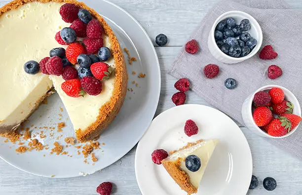 Festive recipes and desserts with strawberries, raspberries and blueberries