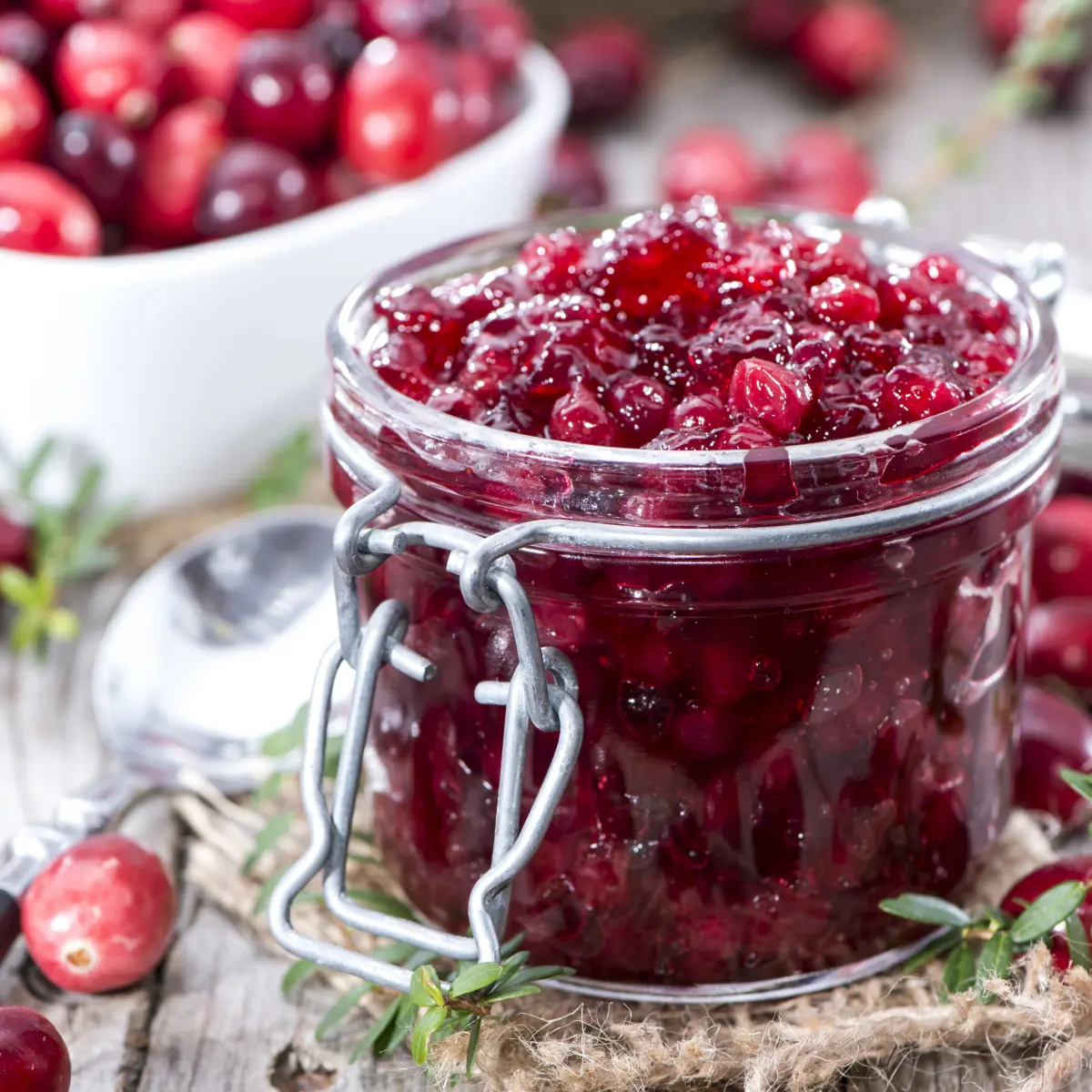 Leek and cranberry chutney